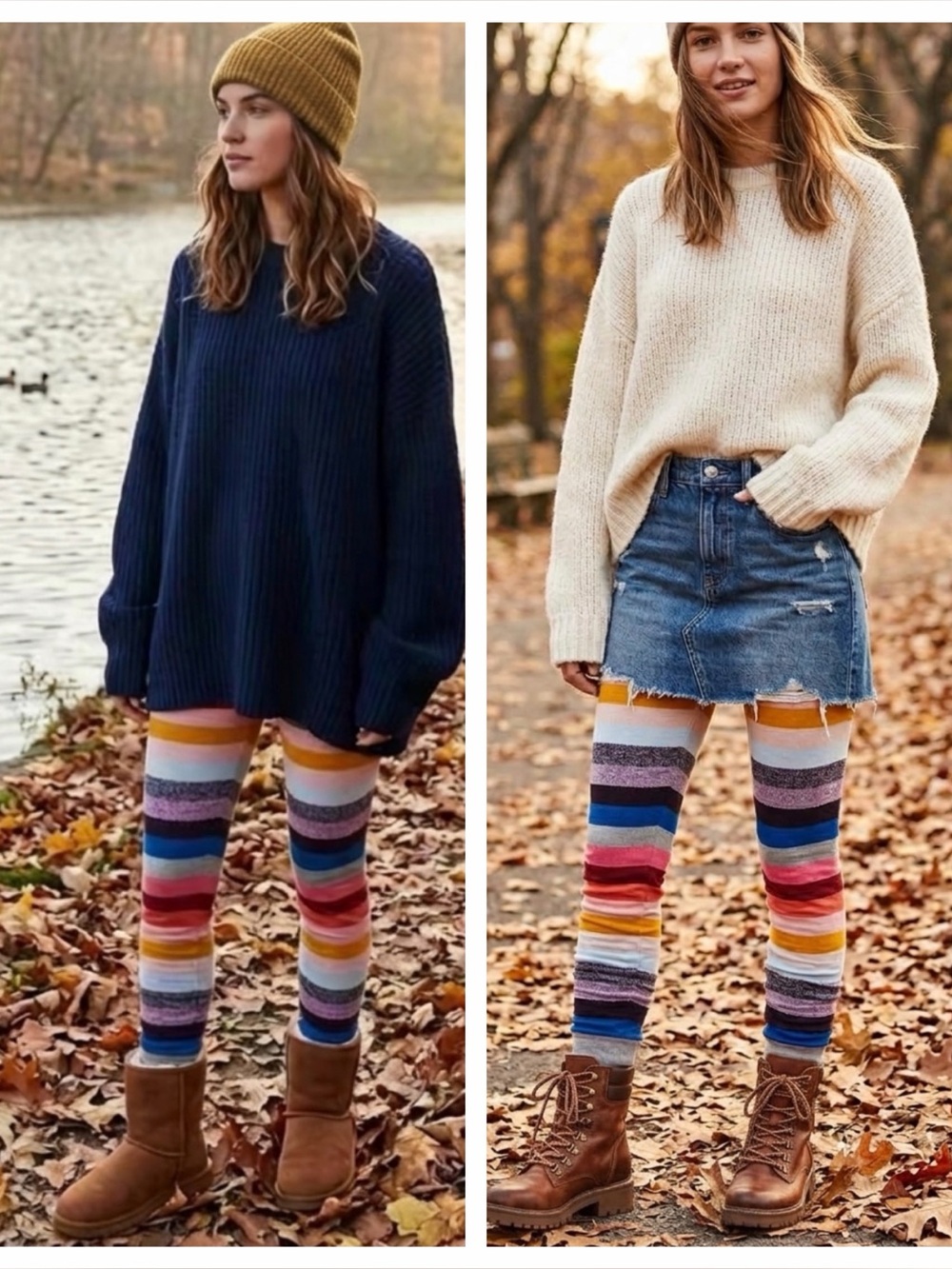 Gap Body Crazy Striped Merino Wool Blend Rainbow Leggings